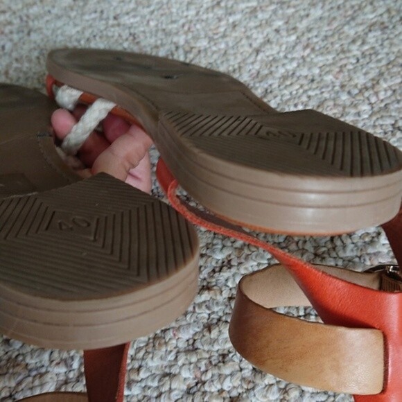 Ron White Saralie Braided Toe Strap Sandal In Orange & Brown size 9.5 - Picture 8 of 12
